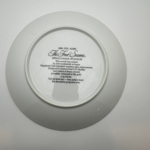 Avon P.F.E. Albee Four Seasons Collectible Decorative Plates Set - Picture 6 of 6